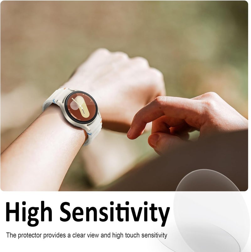 SPGUARD 4 Pack for Samsung Galaxy Watch 7 Screen Protector 40mm Tempered Glass Clear Film Anti Scratch Bubble Free Compatible with Galaxy Watch 7/6/5/4 40mm(NOT for Others Models) - Image 5